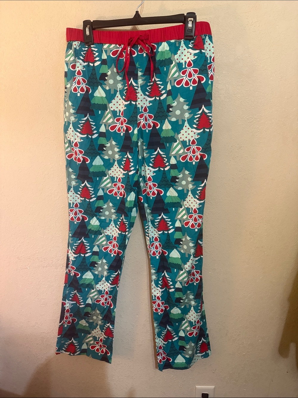 Matilda Jane Teal & Red Holiday Tree Pajama Pants